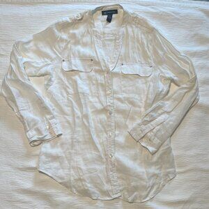 INC White Button Up